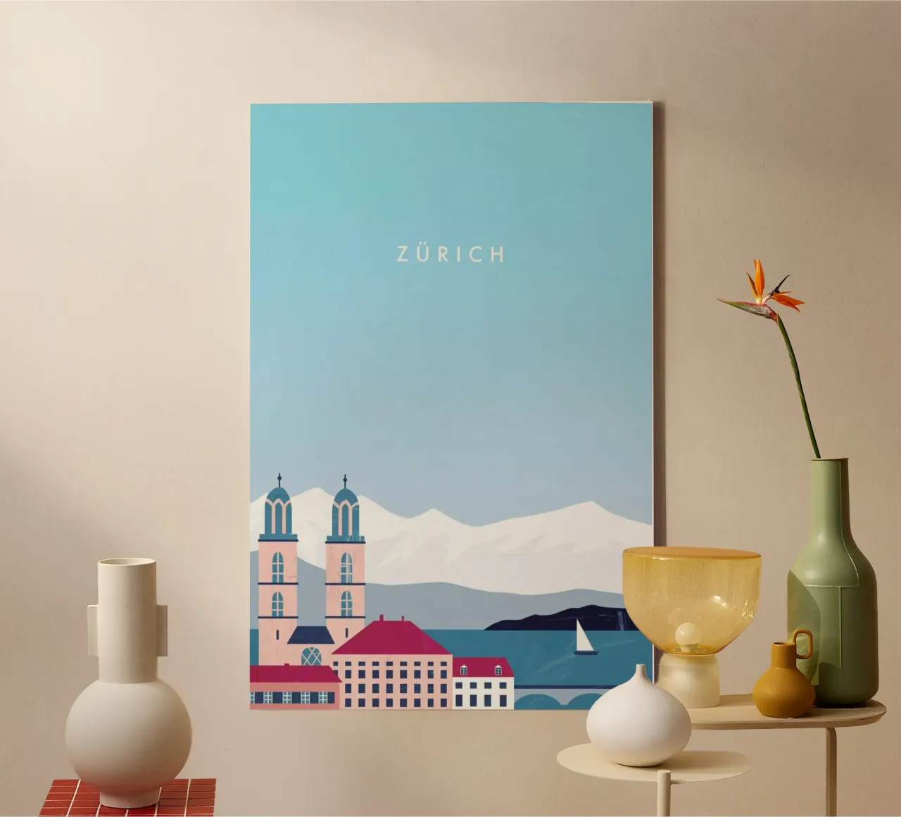 Zürich canvas with Floater frame by Katinka Reinke