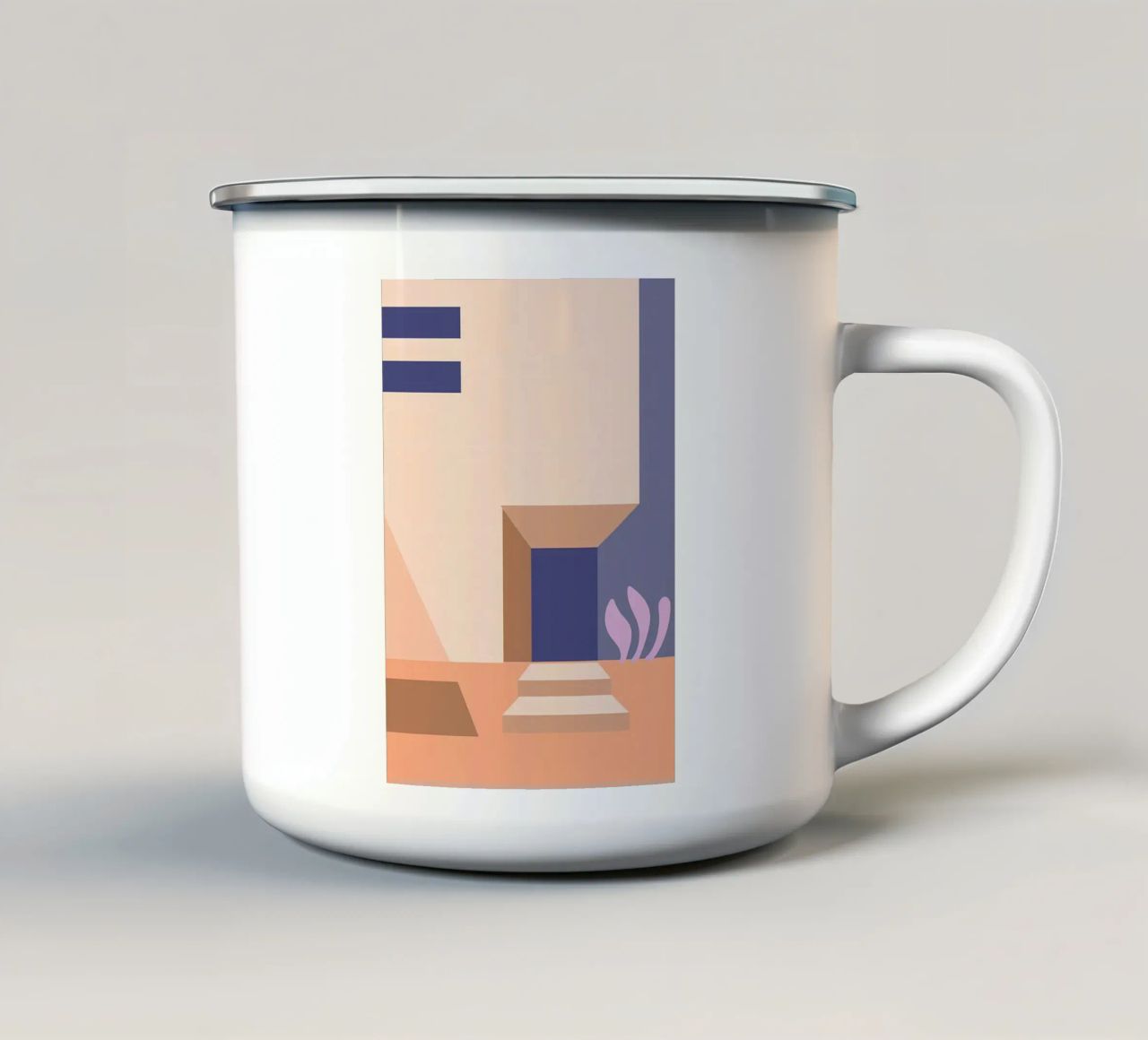 Casa architettura design tazza in smalto da Karraker