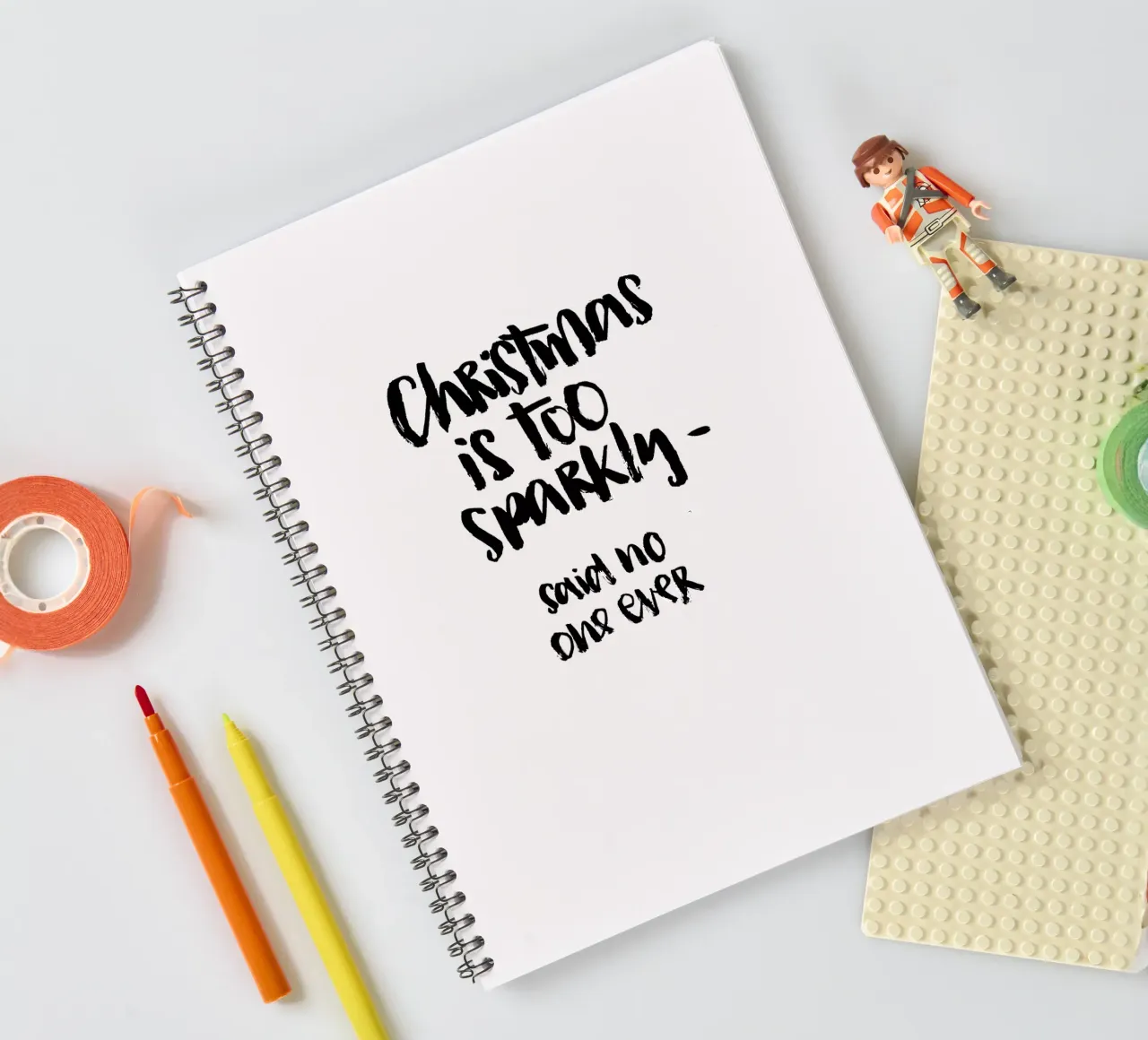 Too Sparkly spiral notebook by Brushmeetspaper