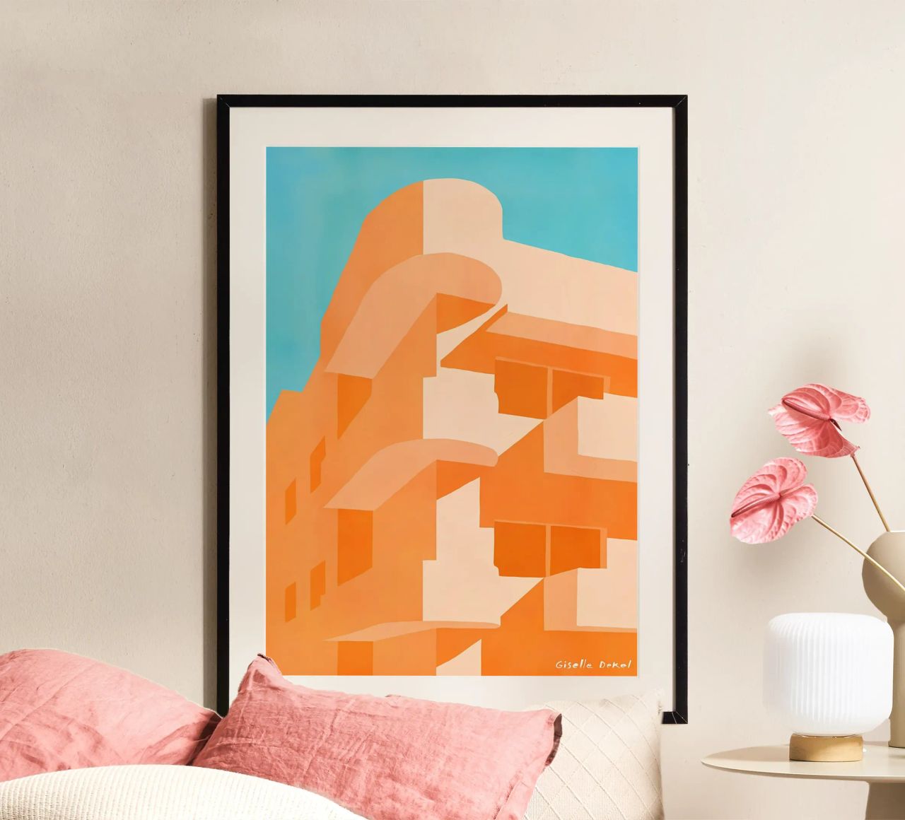 Orange Bauhaus poster de Karraker
