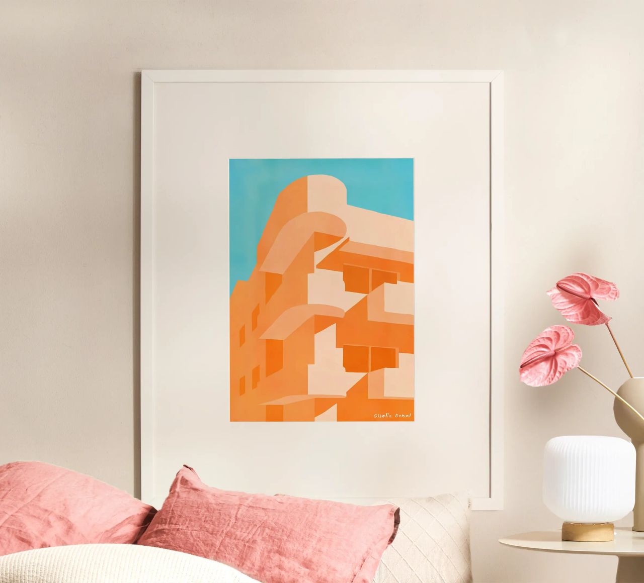 Orange Bauhaus poster de Karraker
