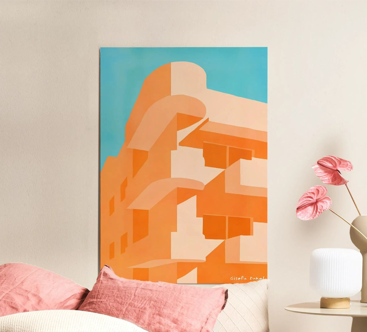 Orange Bauhaus poster de Karraker
