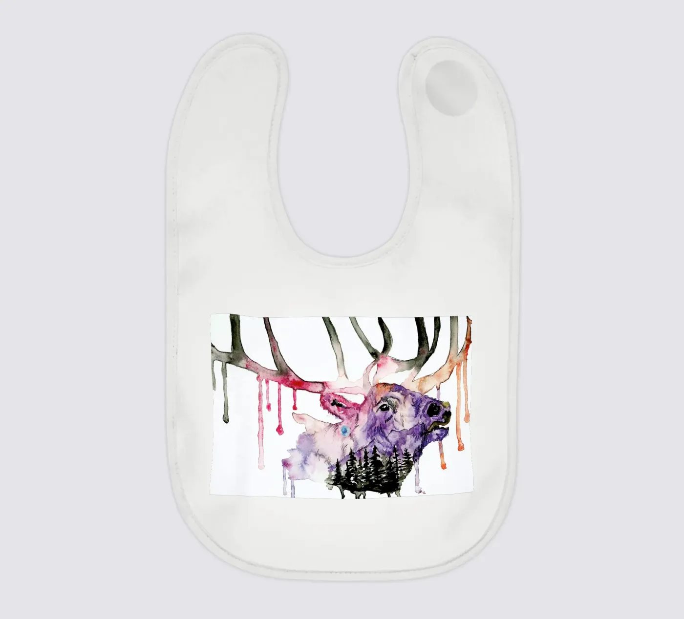 Hirsch baby bib by Larissa van der Laan
