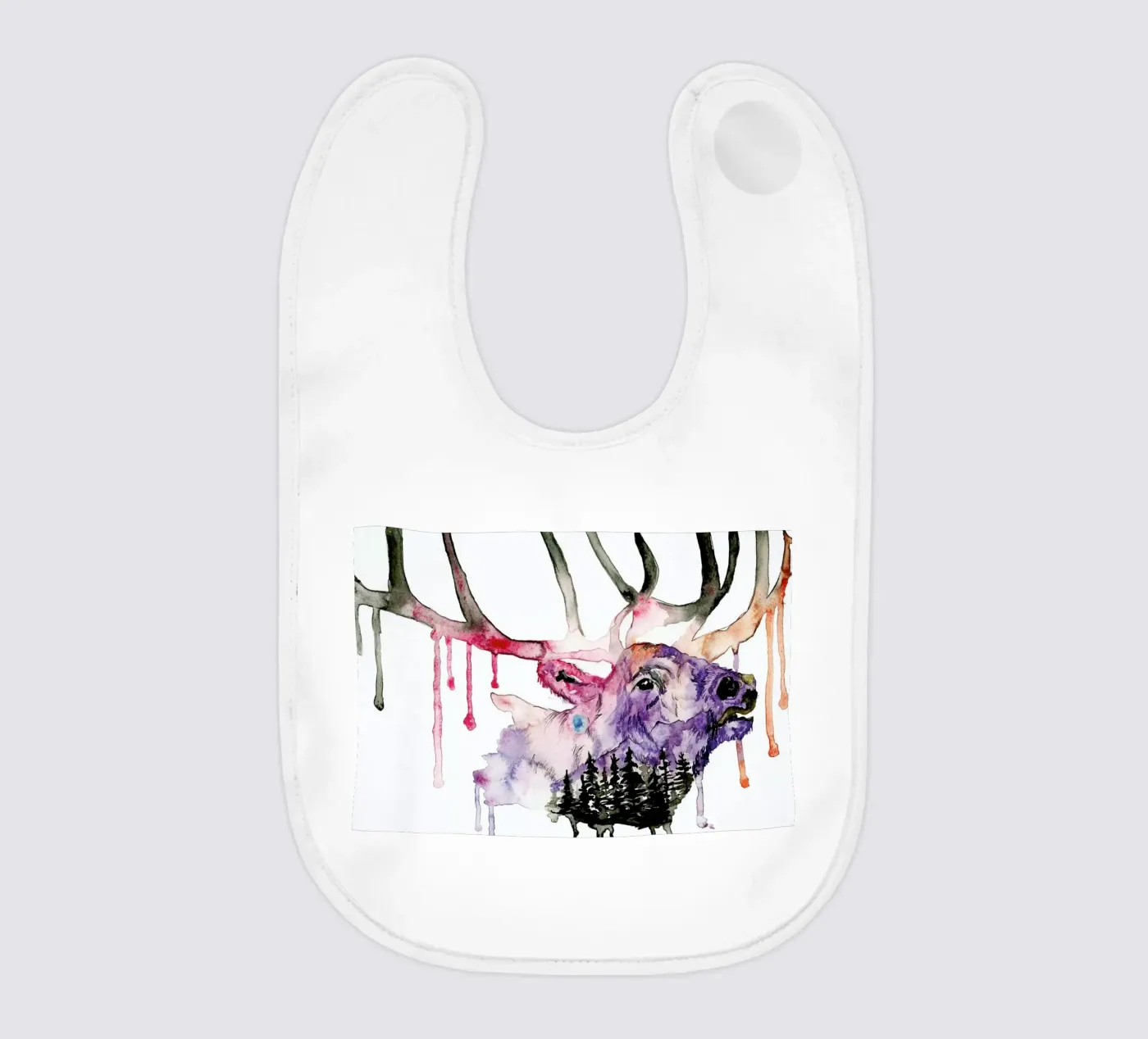 Hirsch baby bib by Larissa van der Laan