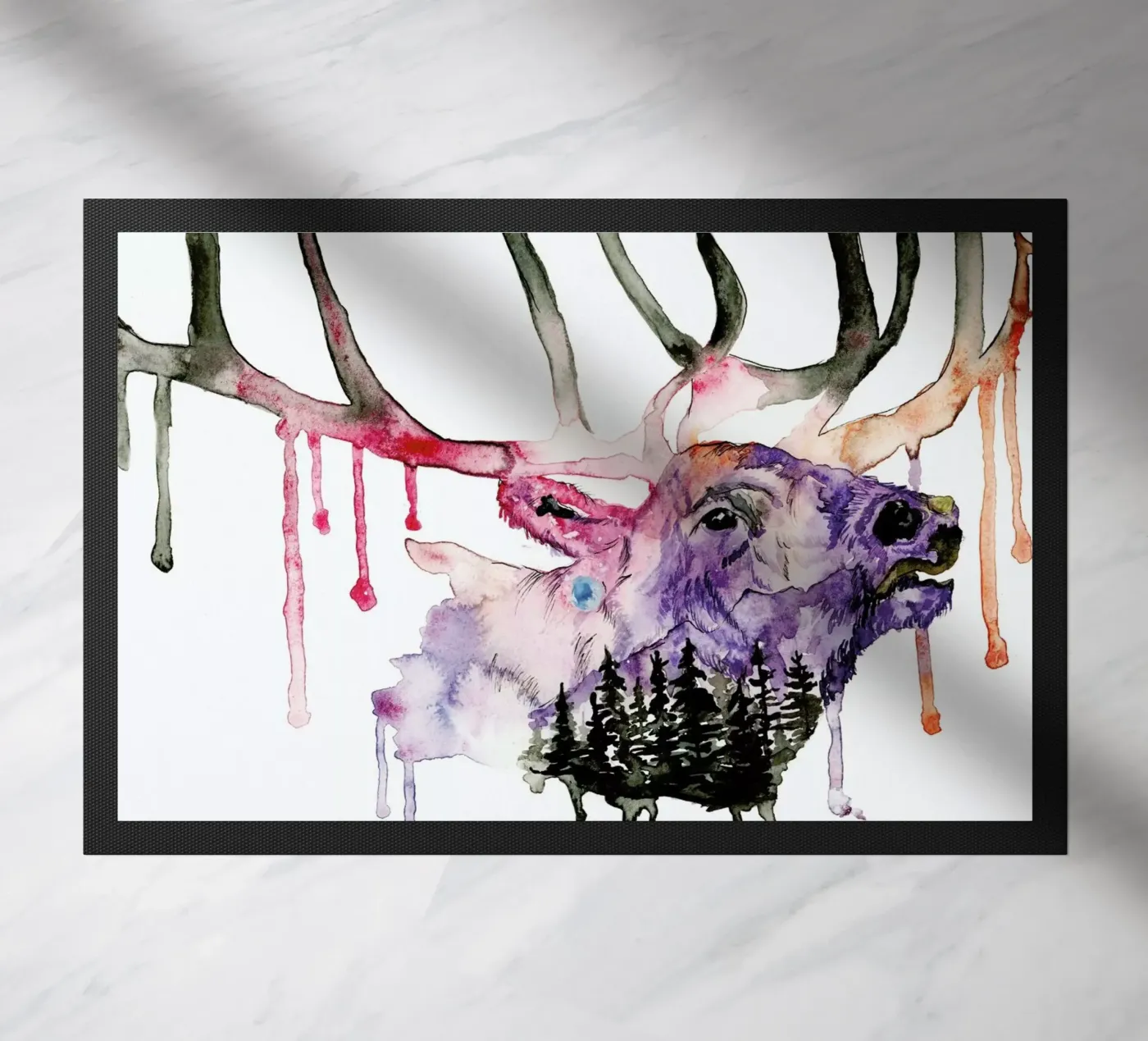 Hirsch deurmat van Larissa van der Laan