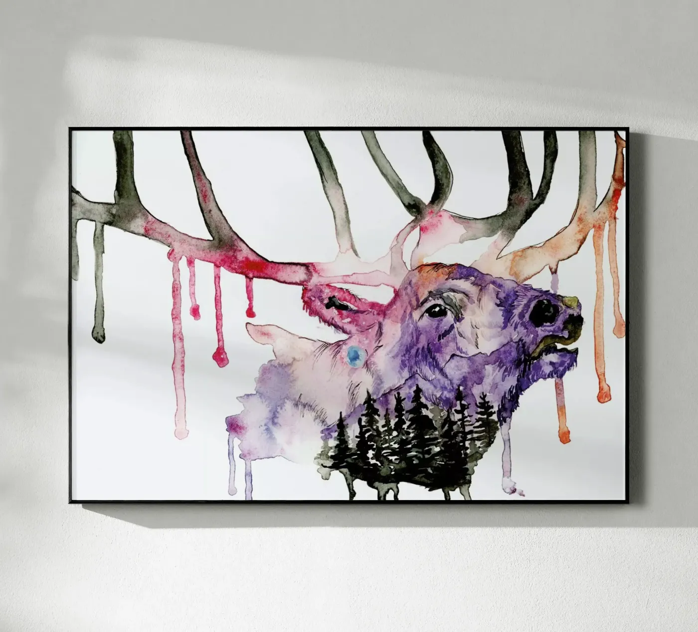 Hirsch acrylic glass by Larissa van der Laan