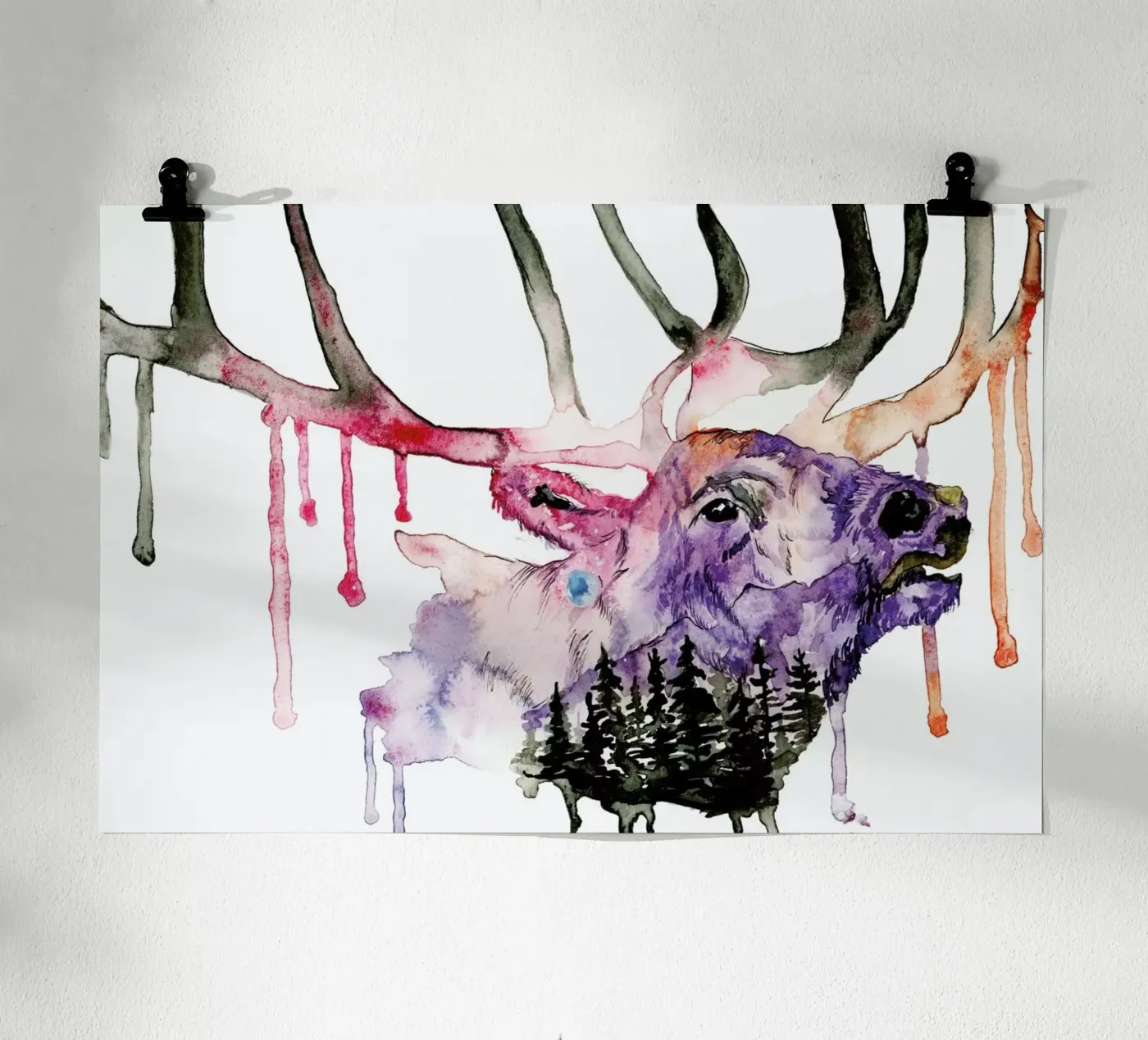 Hirsch poster da Larissa van der Laan