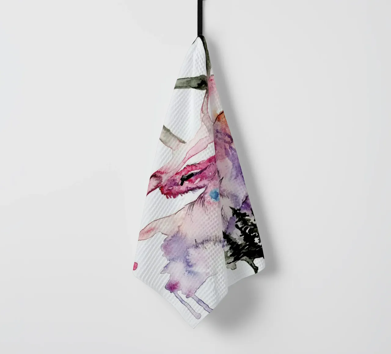 Hirsch Geschirrtuch von Larissa van der Laan