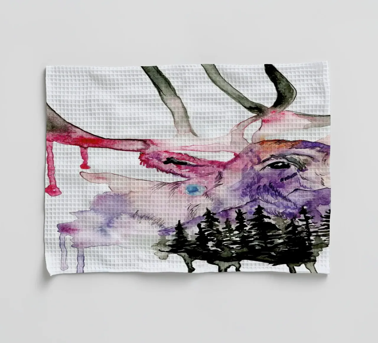 Hirsch Geschirrtuch von Larissa van der Laan