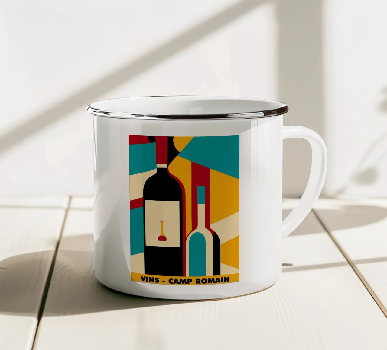 Vino francese Bauhausr tazza in smalto da Iracheta