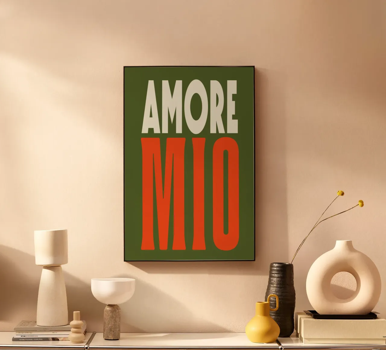 Amore Mio, arancia Sommer pop alluminio dibond da Carinaprint