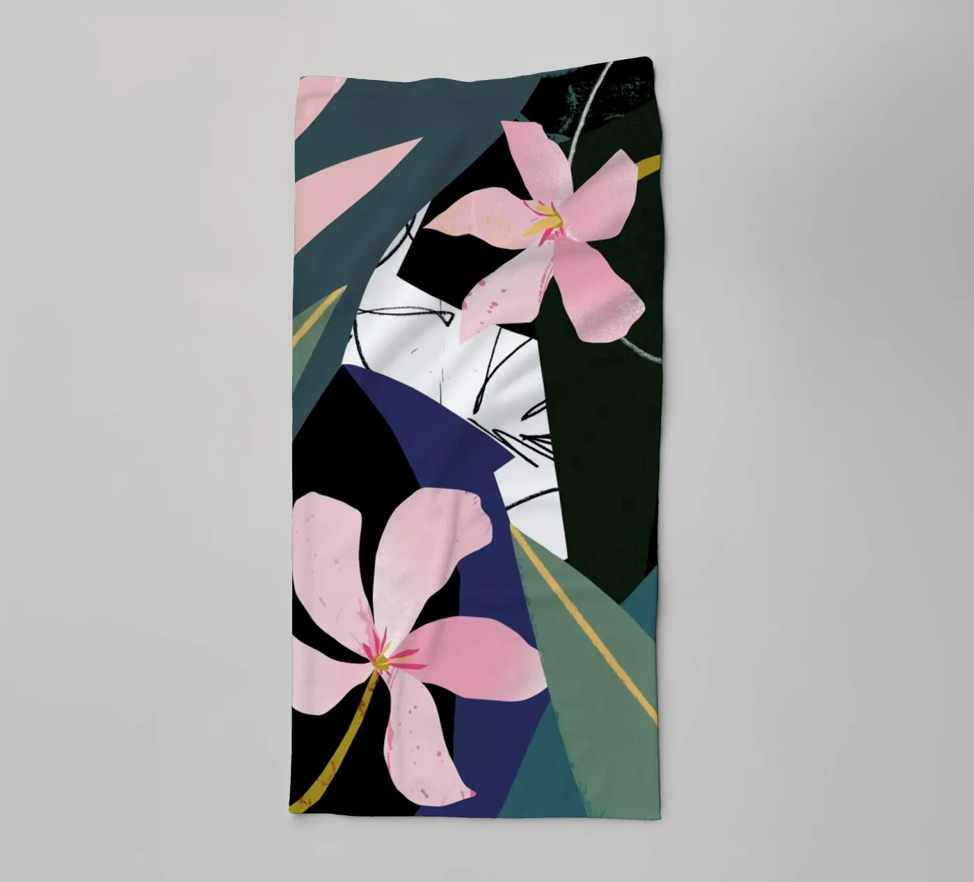 Oleander badhanddoek van Tom Abbiss Smith