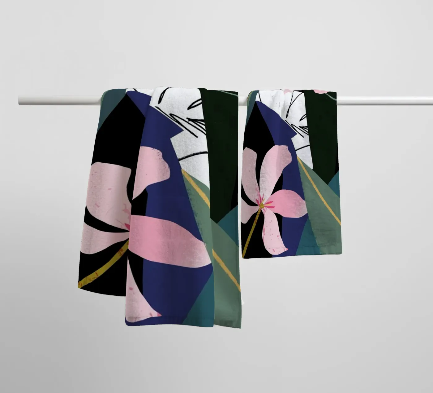 Oleander badhanddoek van Tom Abbiss Smith