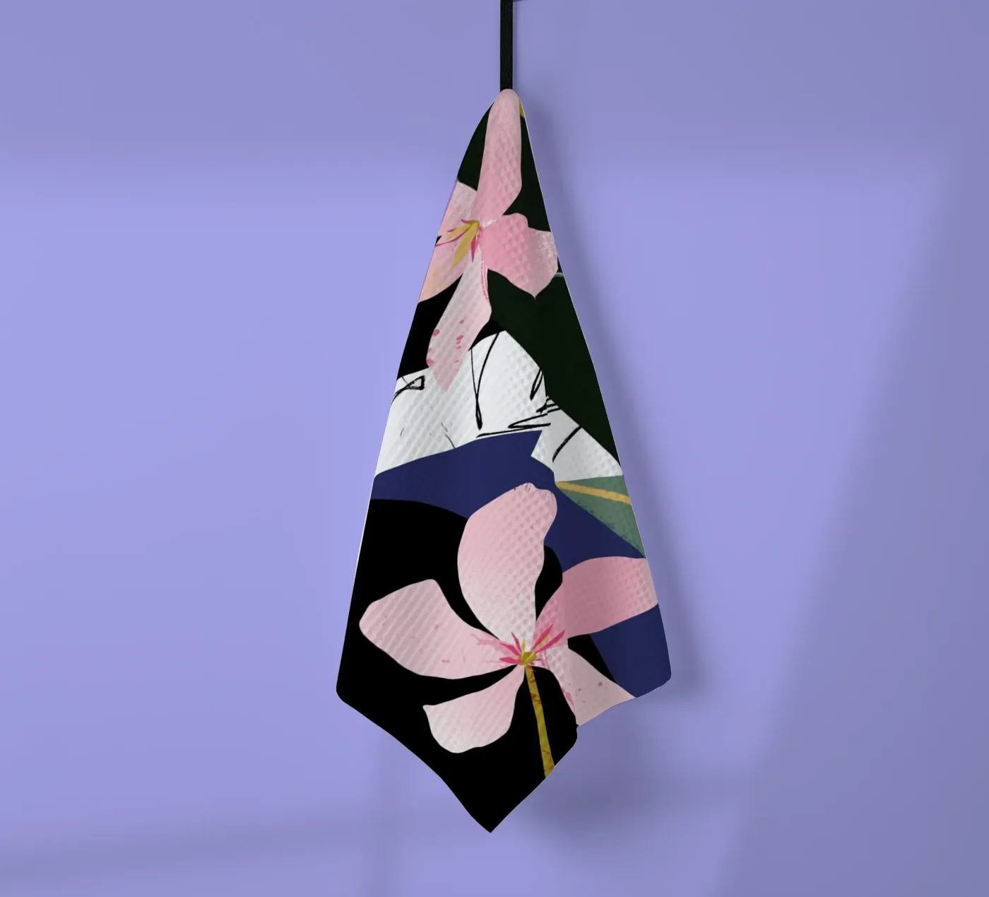 Oleander tea towel by Tom Abbiss Smith