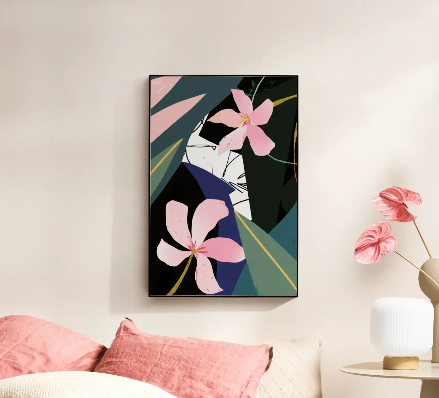 Oleander Acryl-Glas von Tom Abbiss Smith