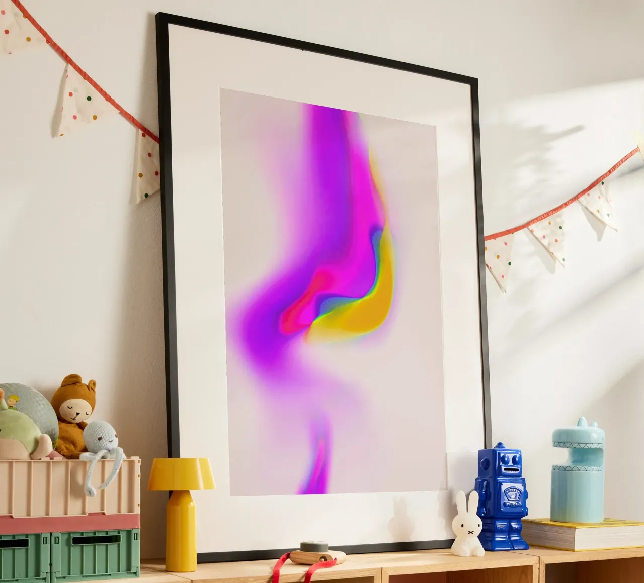 Space 3 poster con telaio in legno da treechild