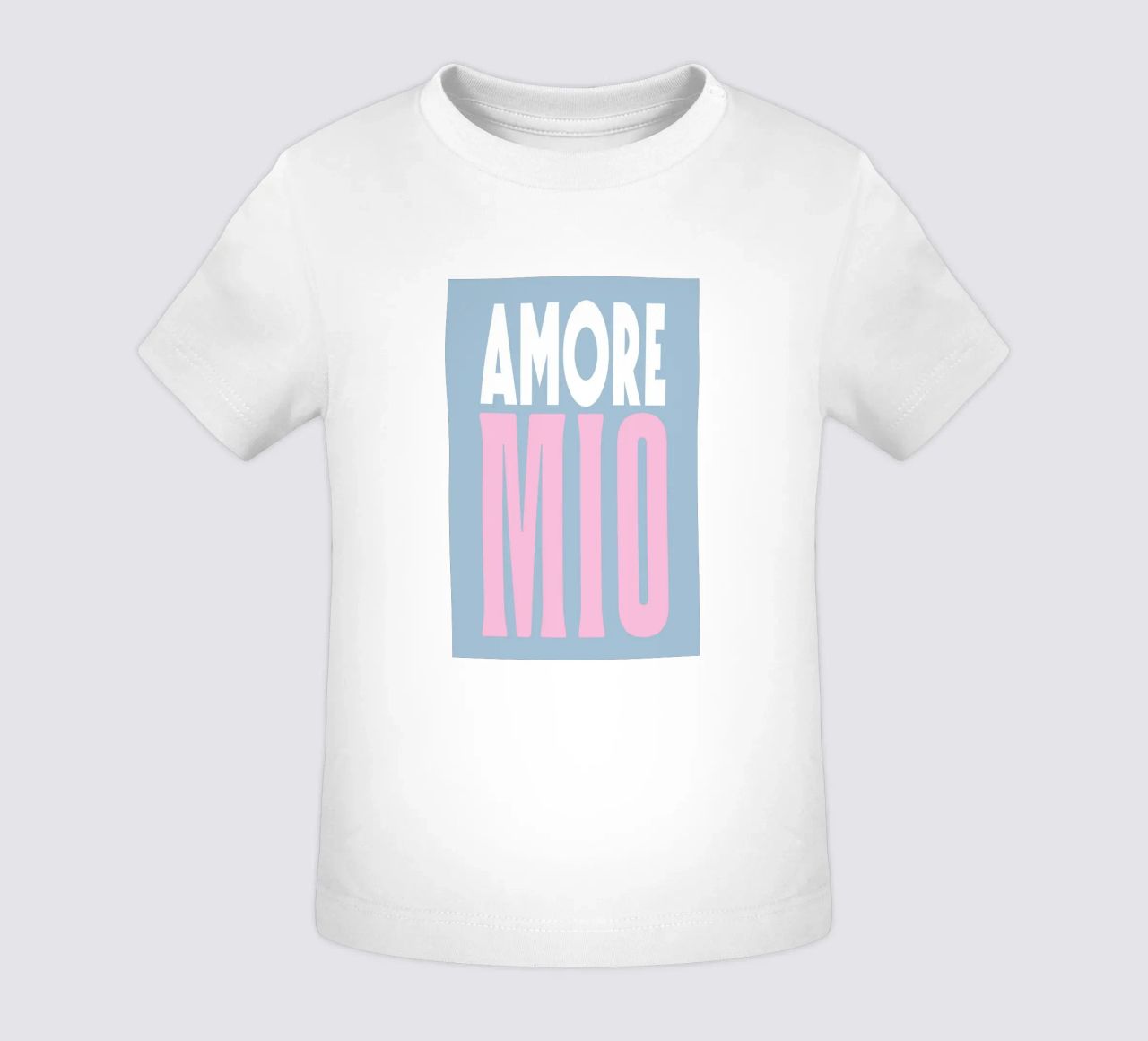 Amore Mio, pop estivo pastello maglietta neonato da Carinaprint