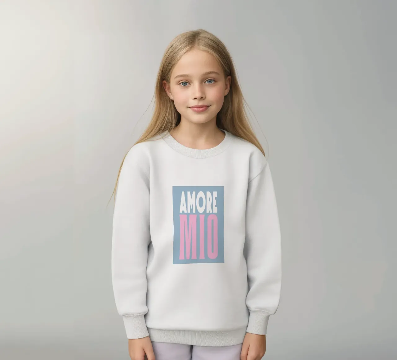 Amore Mio, pop veraniego en tonos pastel sudadera para niño de Carinaprint
