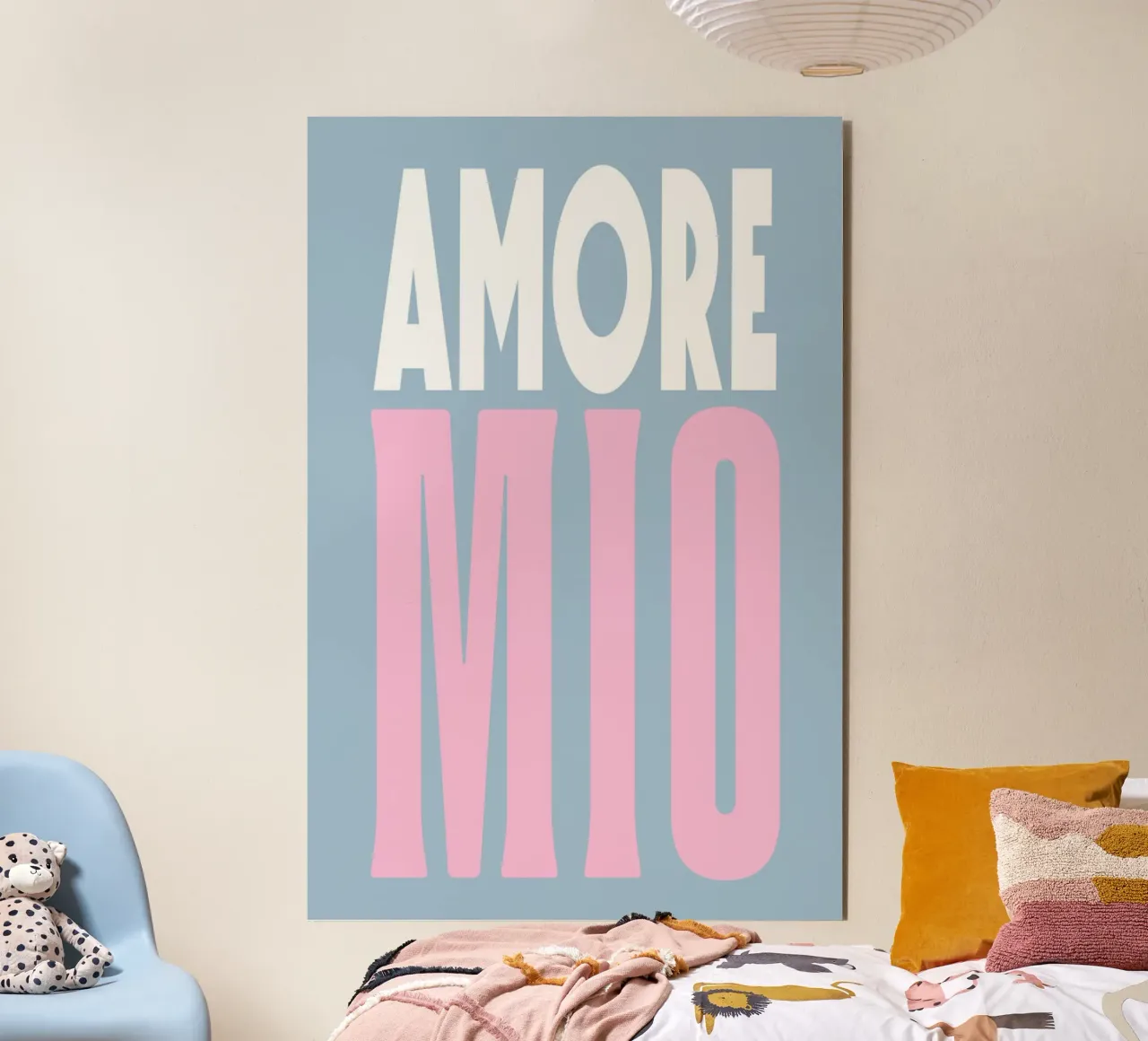 Amore Mio, pop estivo pastello alluminio dibond da Carinaprint