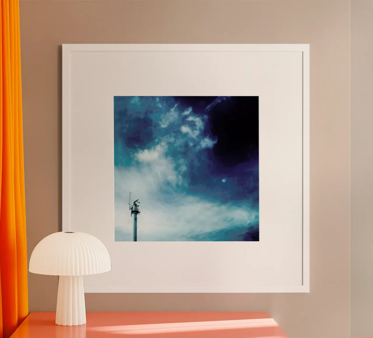 Weather Station poster con telaio in alluminio da Maria Sattrup