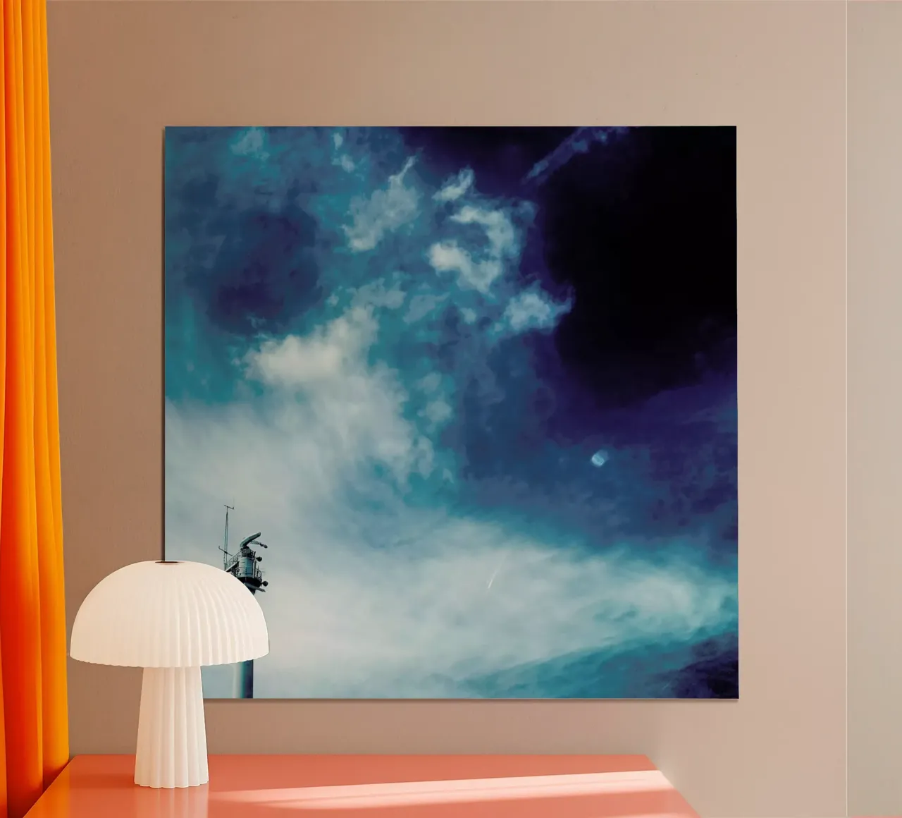 Weather Station poster con telaio in alluminio da Maria Sattrup