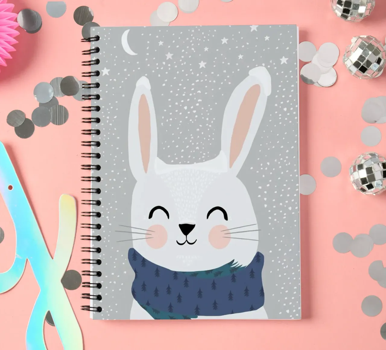 Schneehase notitieboek met spiraal van treechild