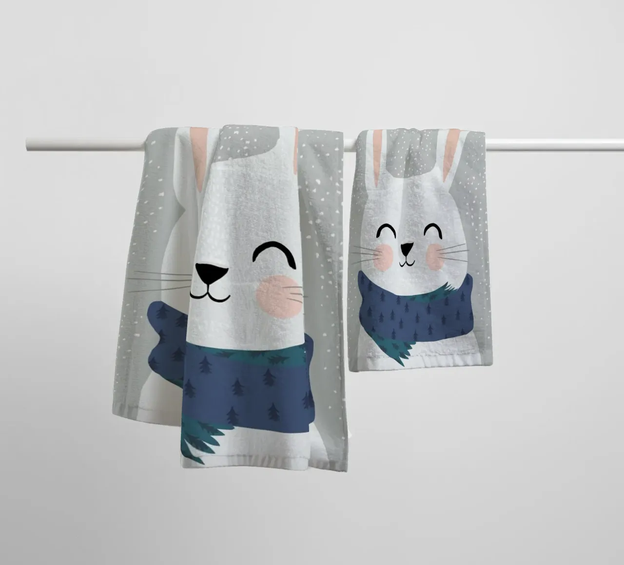 Schneehase Handtuch von treechild