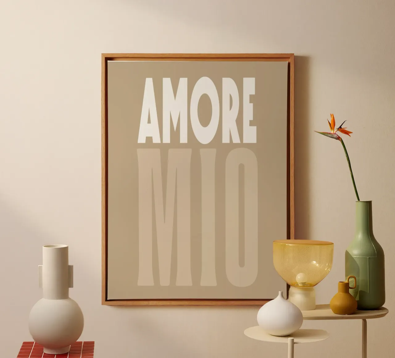 Amore Mio, Boho Sommer-Pop canvas by Carinaprint