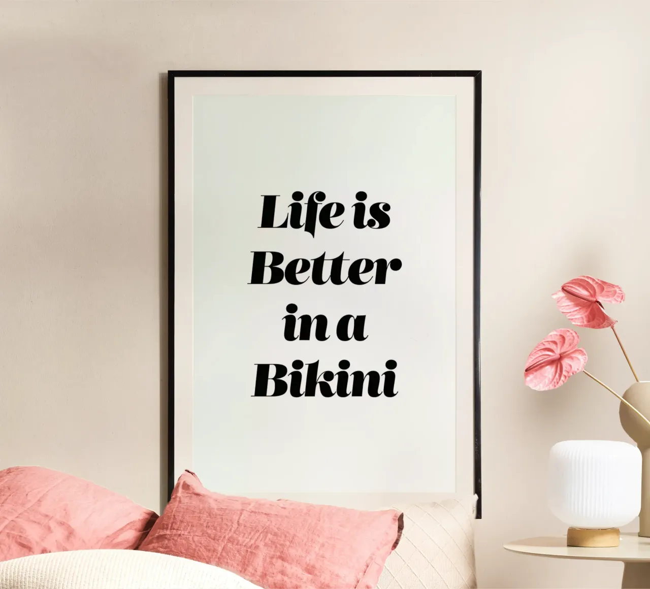 Bikini poster con telaio in plastica da Mottos by Sinan Saydik