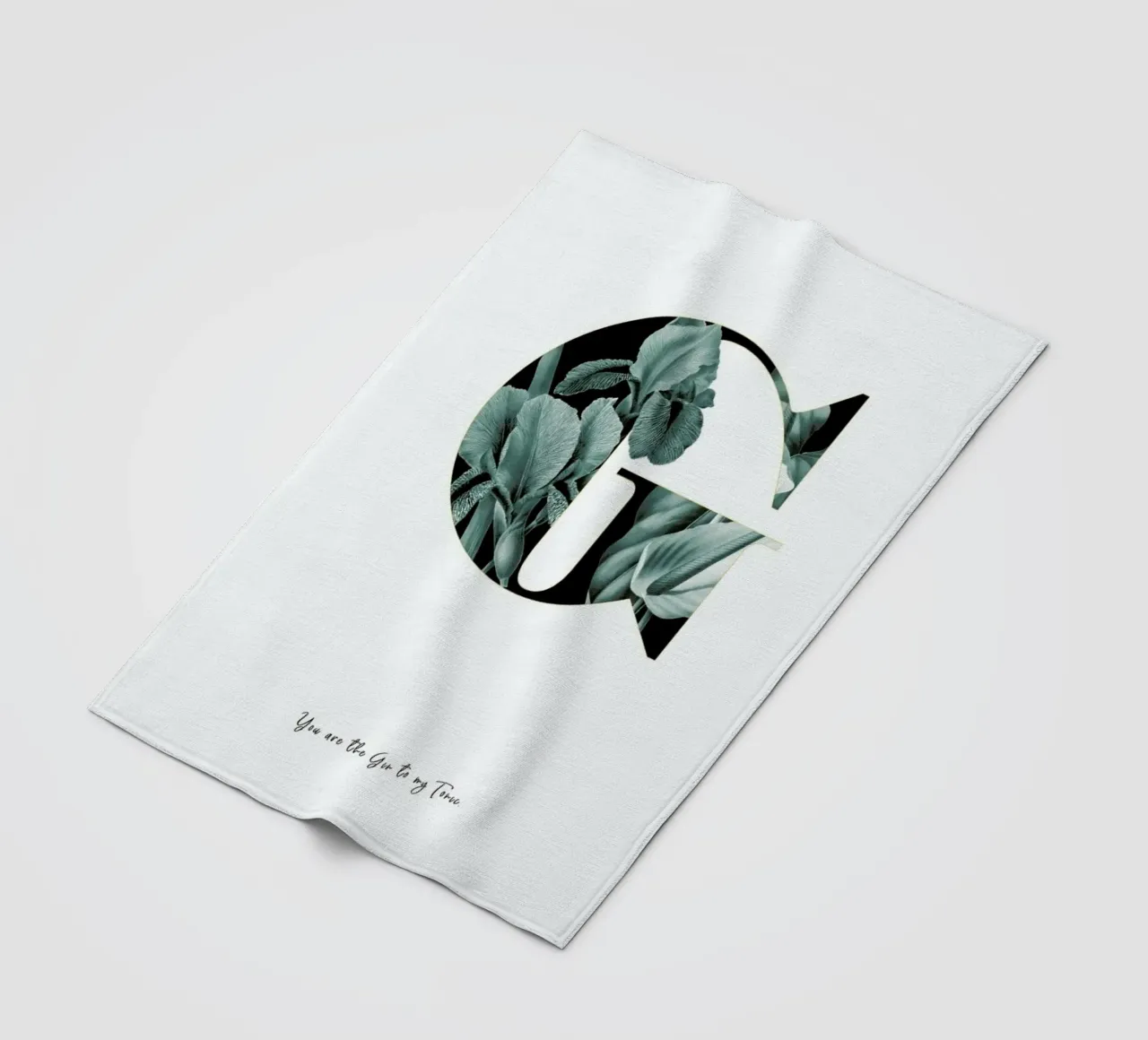 Flower Alphabet - G fleece blanket by Froilein Juno