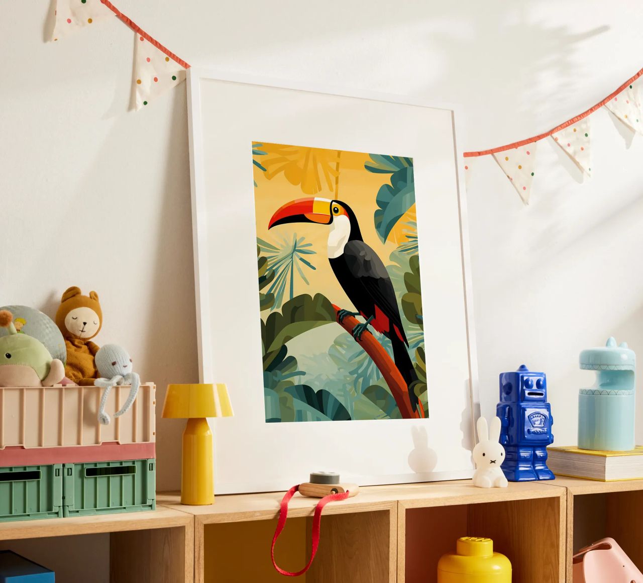 Tucano nella giungla tropicale poster da Karraker