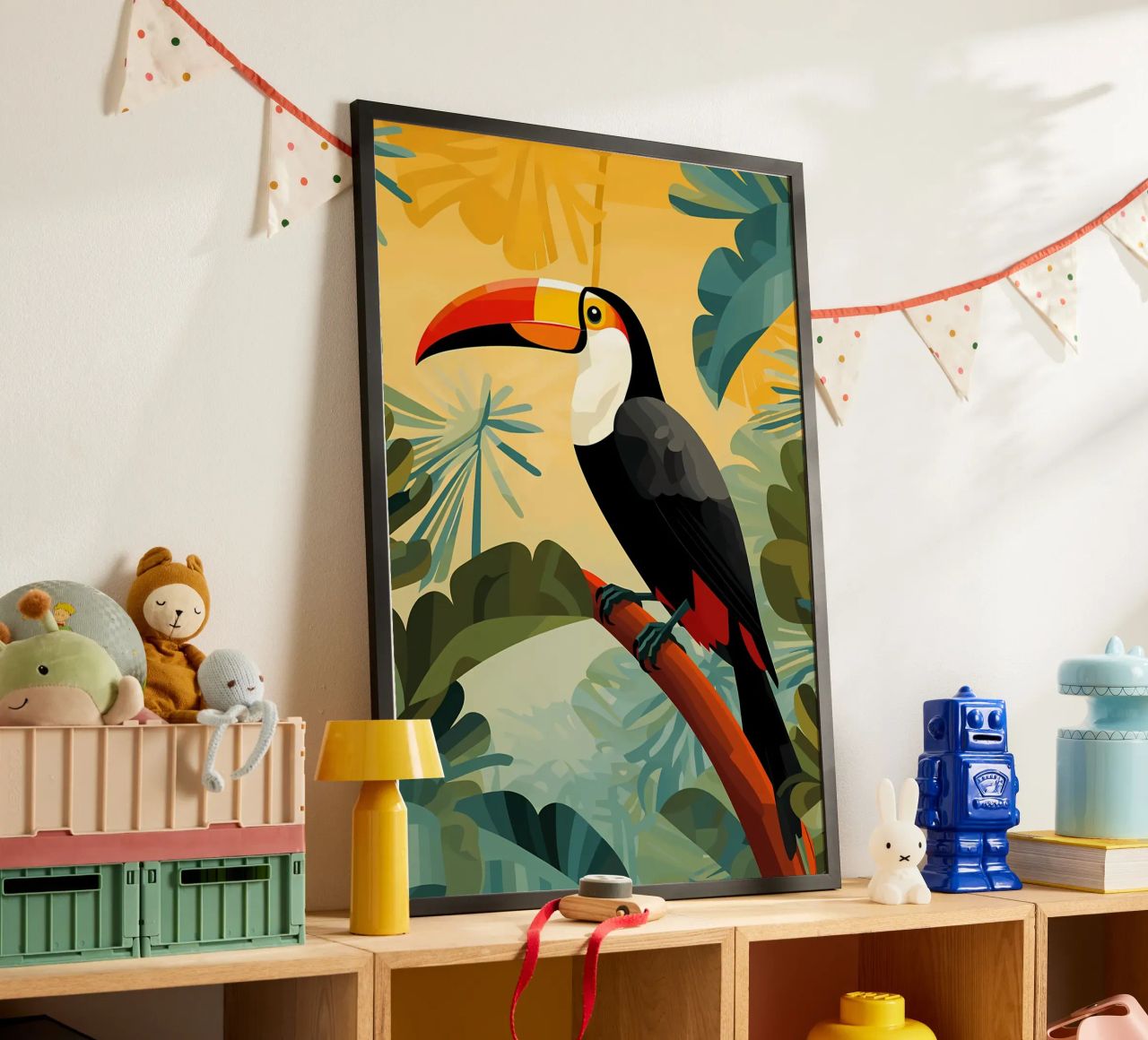 Tucano nella giungla tropicale poster da Karraker