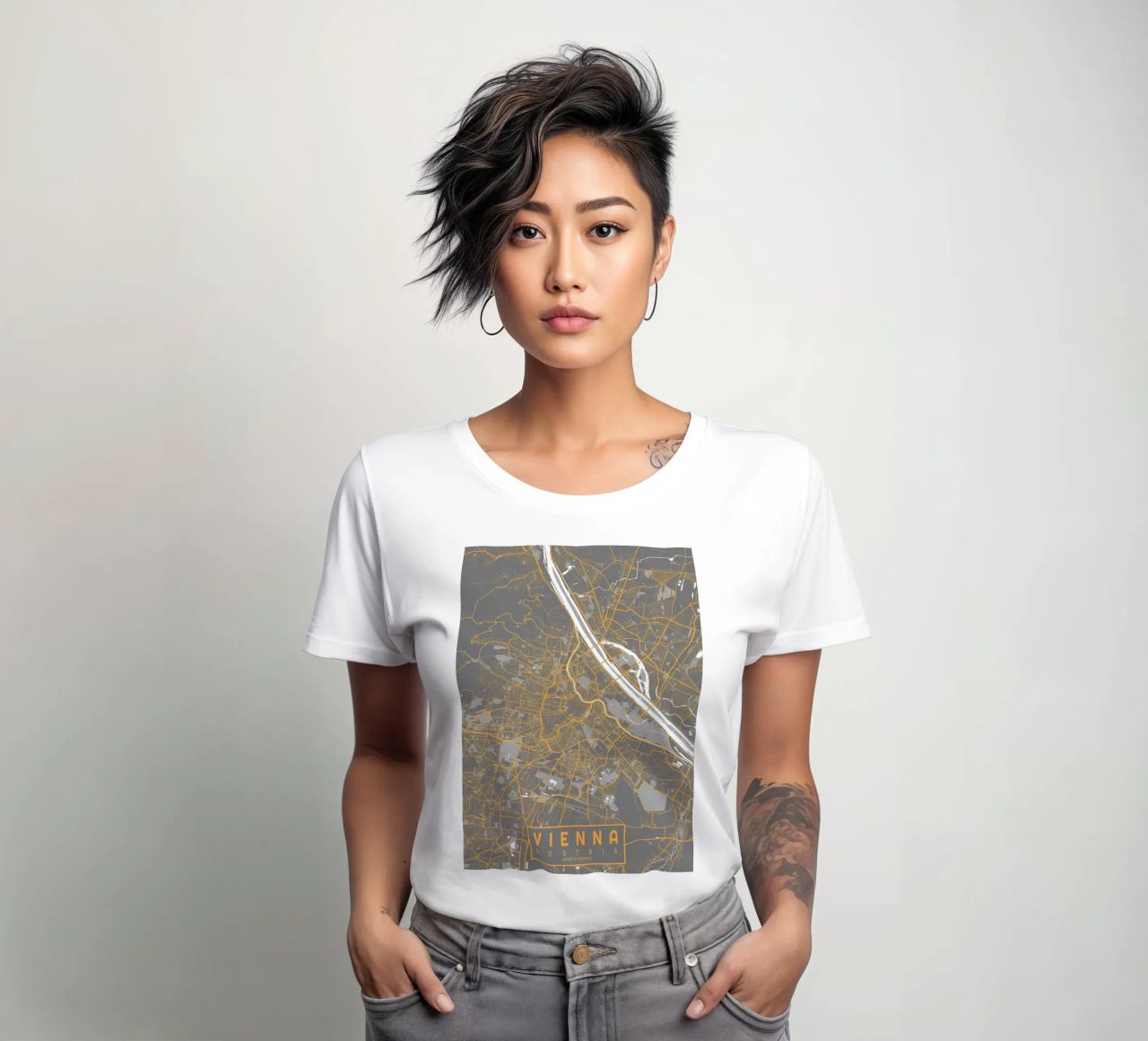 Stadtplan Wien Bauhaus Frauen T-Shirt von Karraker