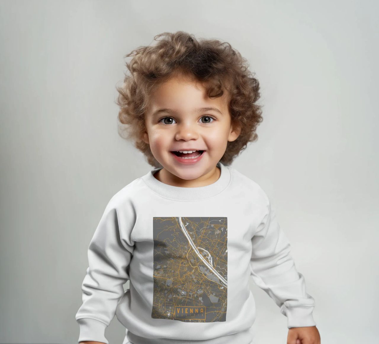 Stadtplan Wien Bauhaus Baby Sweatshirt von Karraker