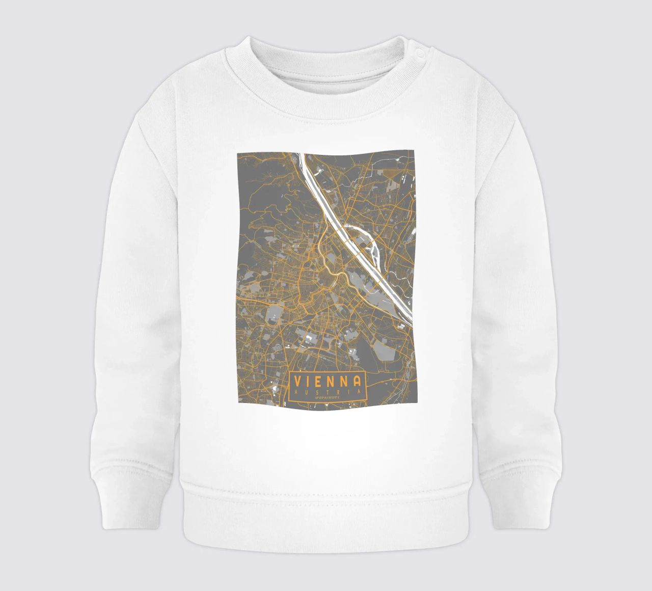Stadtplan Wien Bauhaus Baby Sweatshirt von Karraker