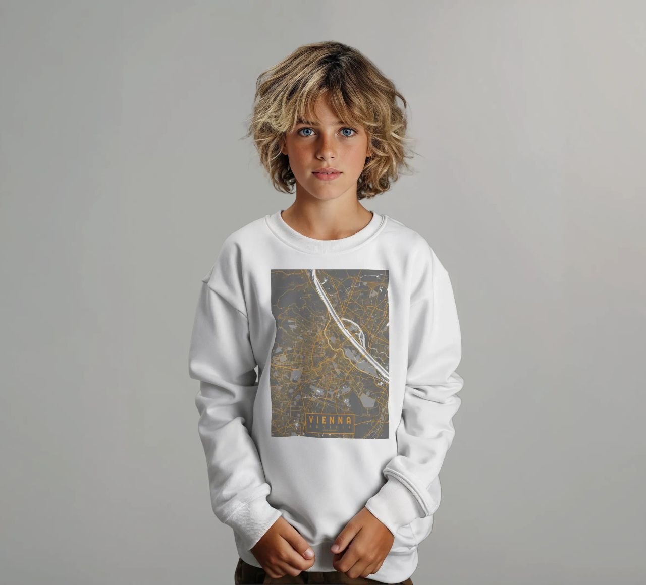 Stadtplan Wien Bauhaus Kinder Sweatshirt von Karraker