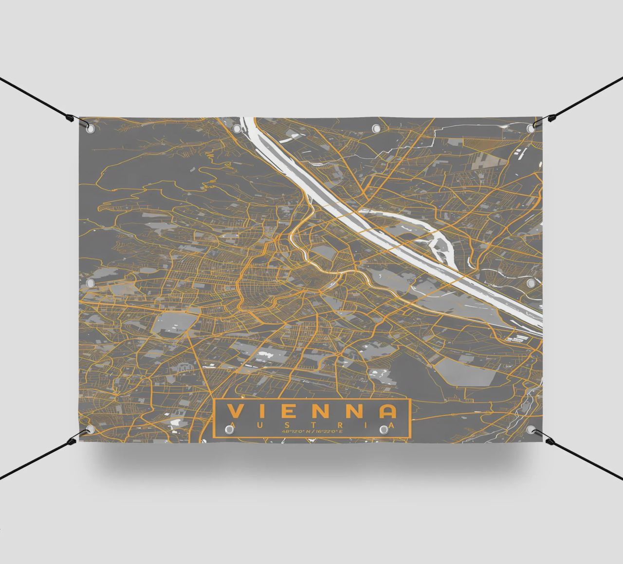 Stadtplan Wien Bauhaus PVC Plane von Karraker