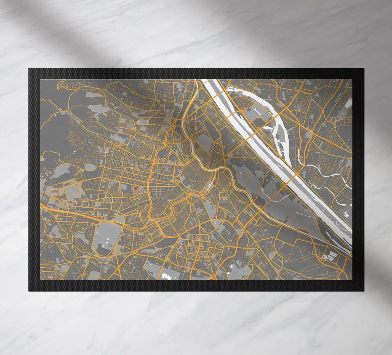 Stadtplan Wien Bauhaus Fußmatte von Karraker