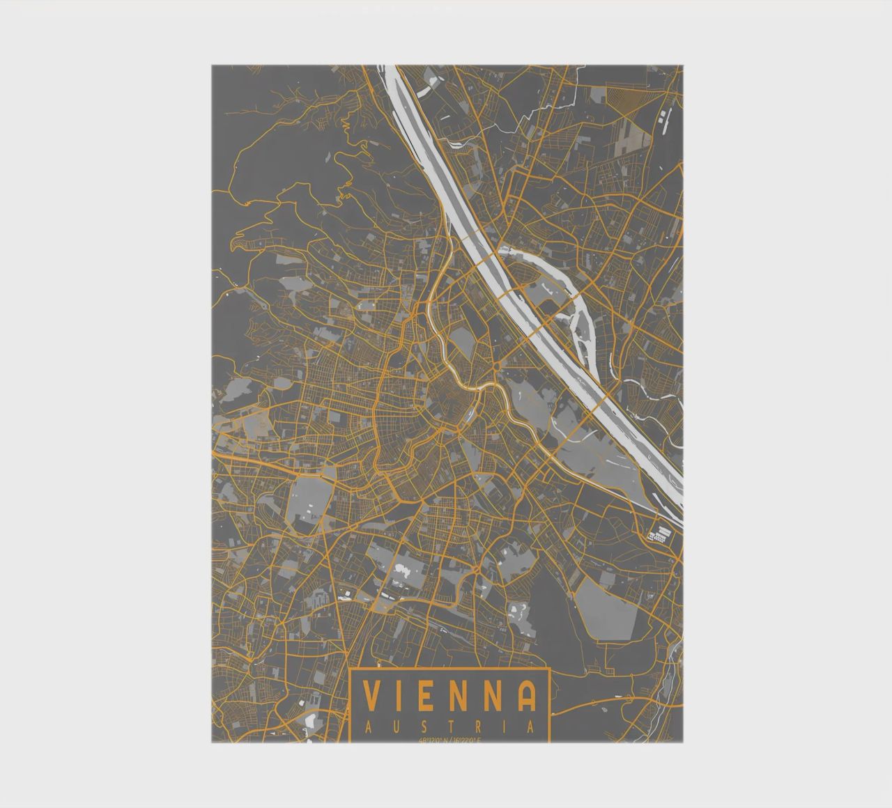 Stadtplan Wien Bauhaus Notizbuch von Karraker