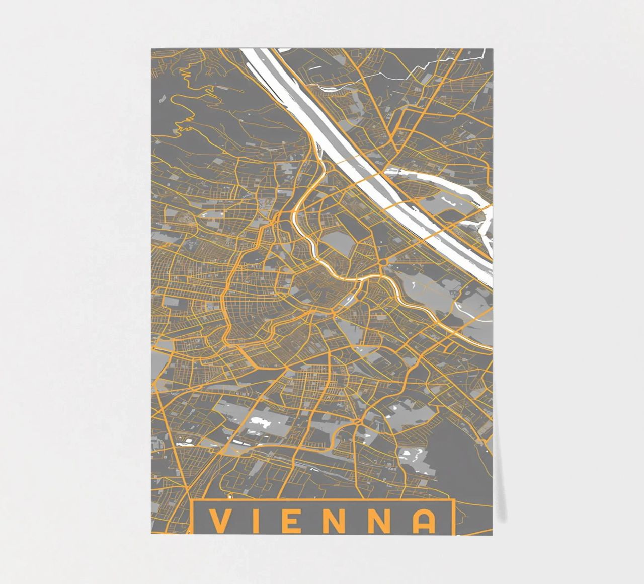 Stadtplan Wien Bauhaus Stickerbogen von Karraker