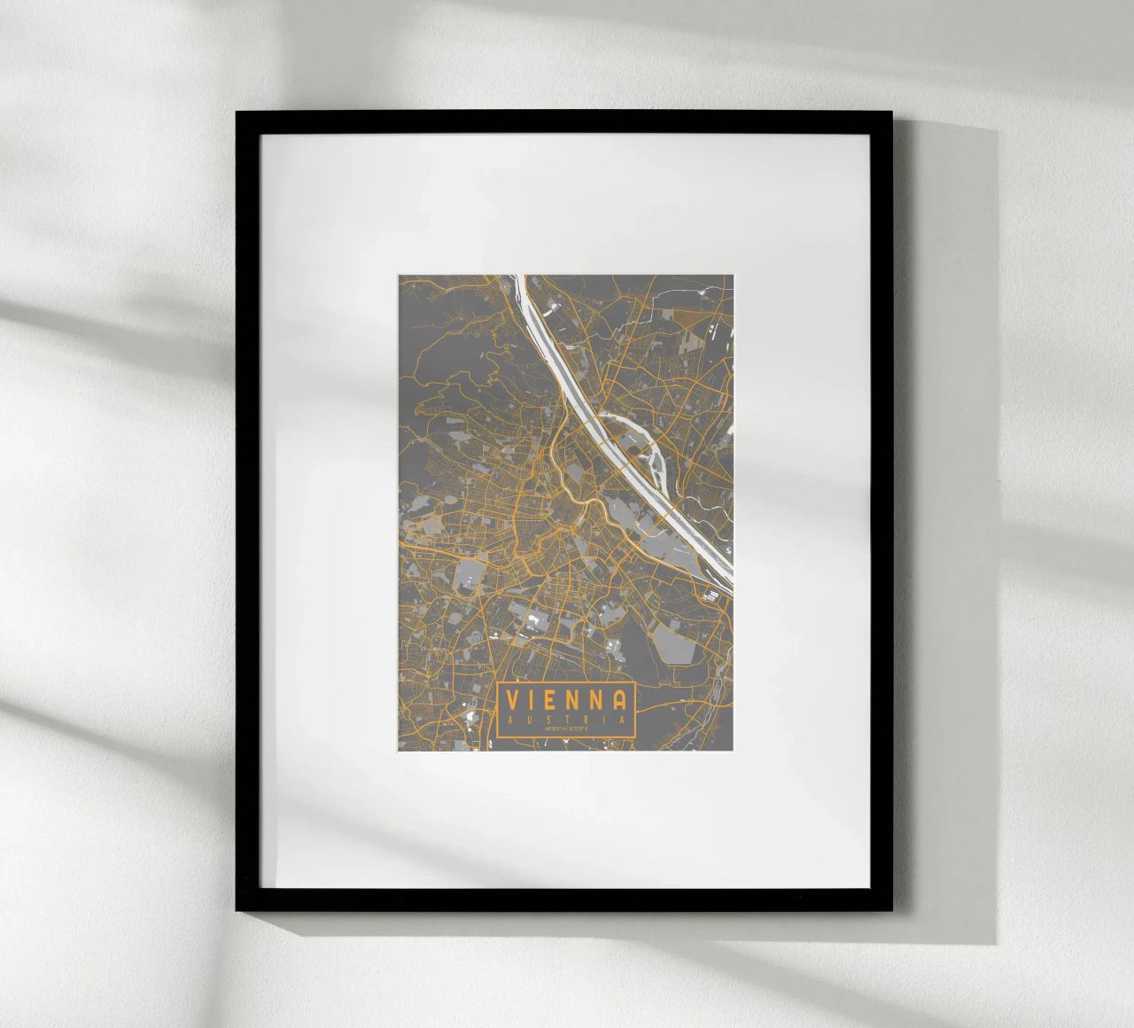 Stadtplan Wien Bauhaus Poster von Karraker