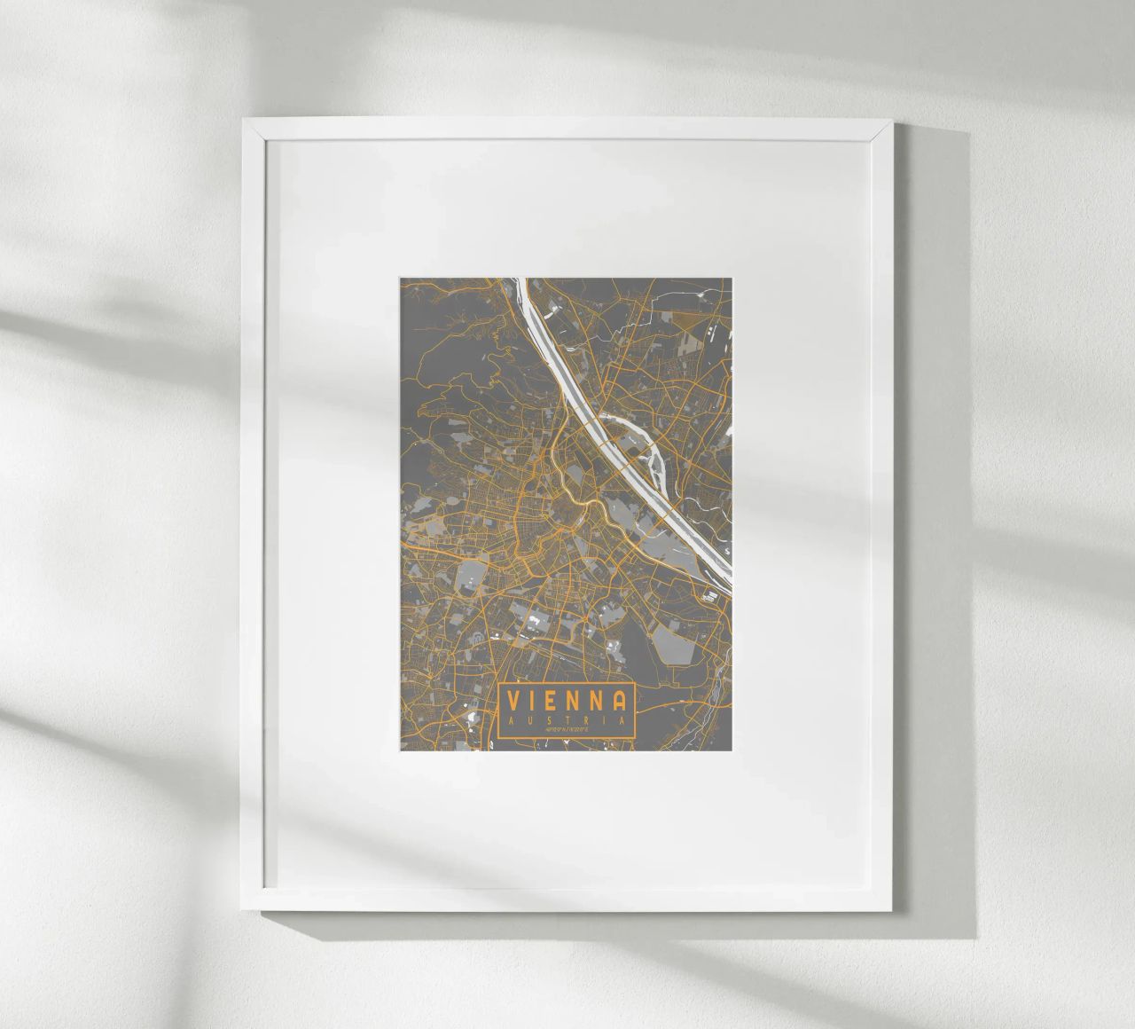 Stadtplan Wien Bauhaus Poster von Karraker