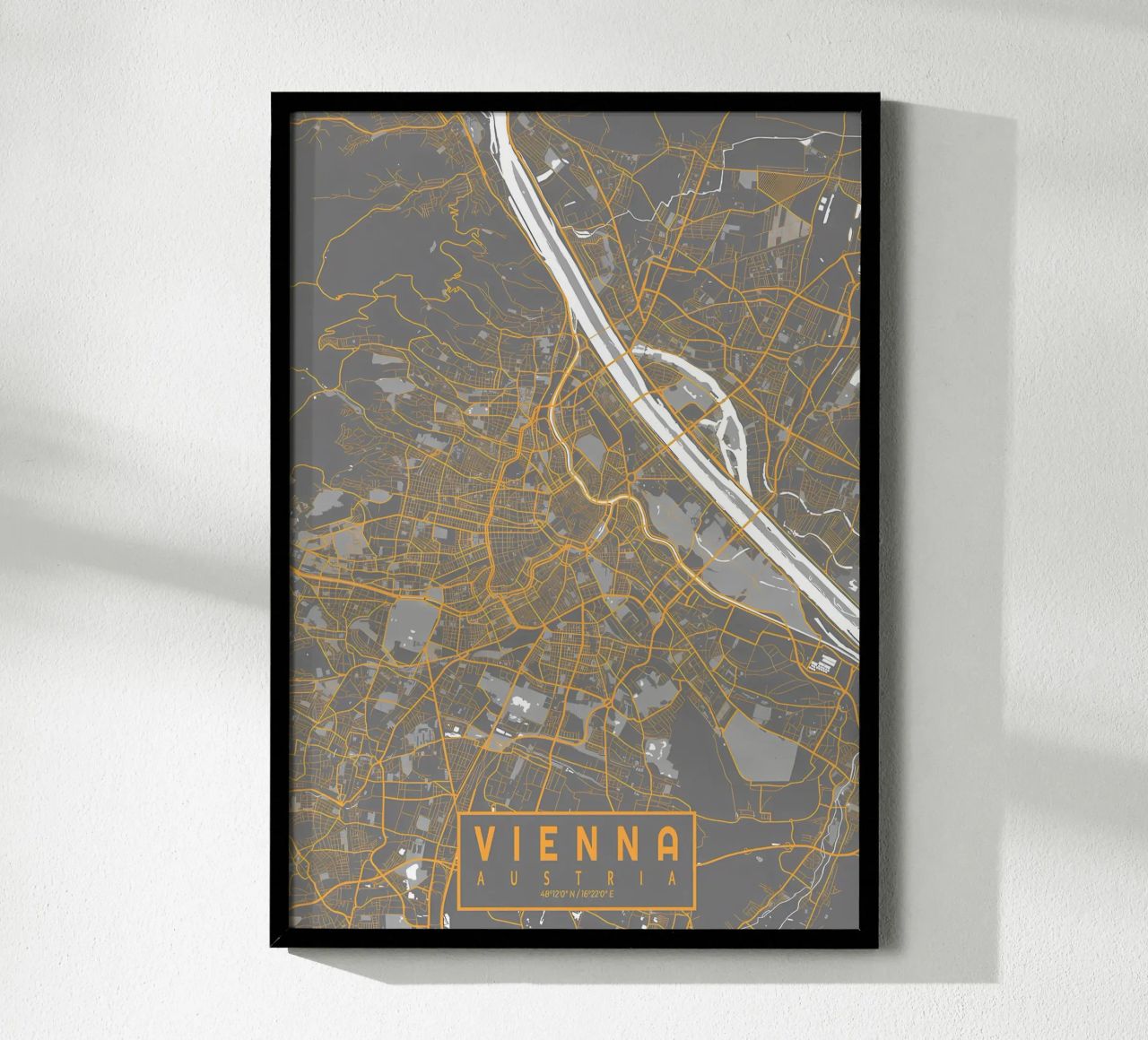 Stadtplan Wien Bauhaus Poster von Karraker