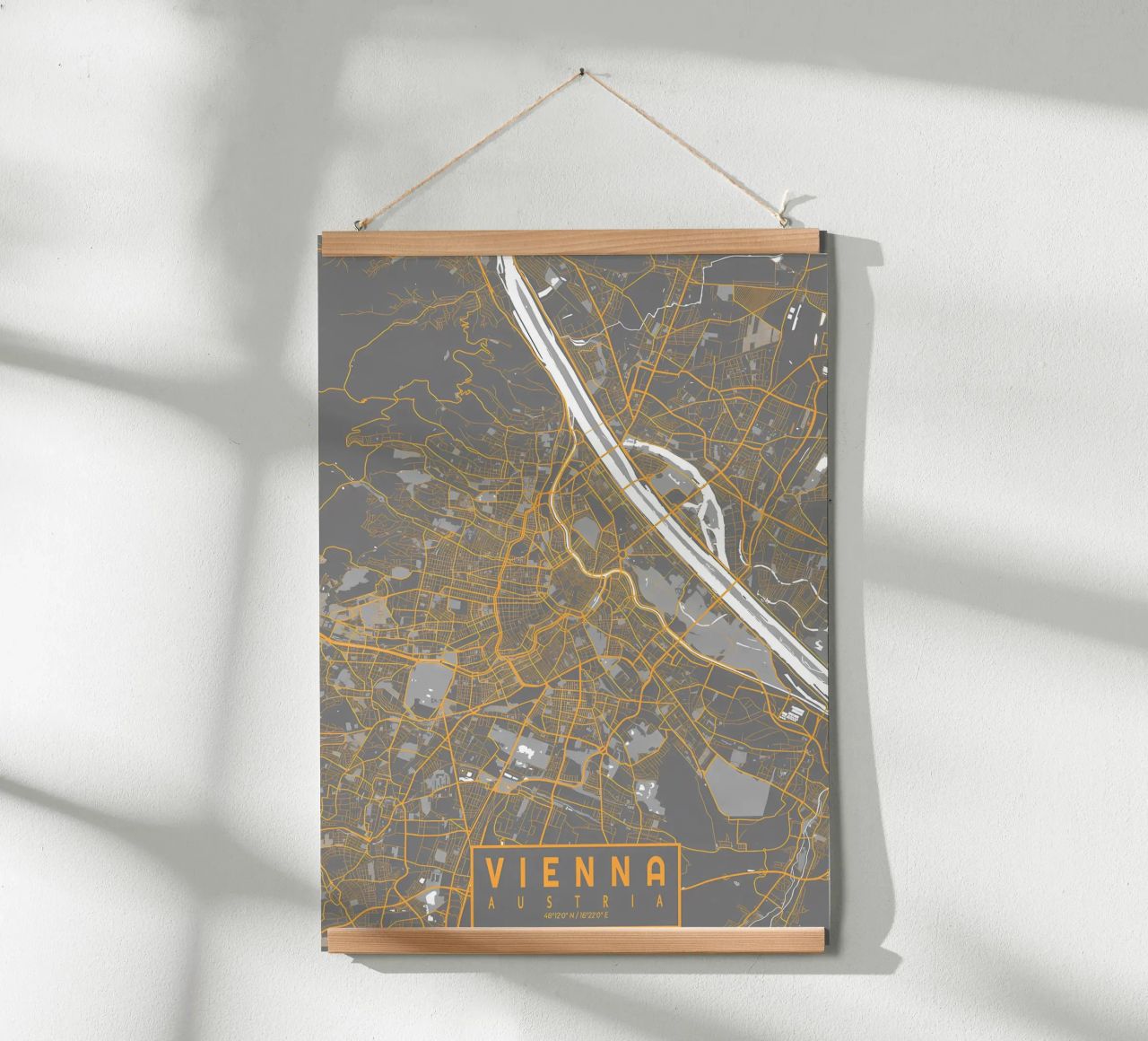 Stadtplan Wien Bauhaus Poster von Karraker