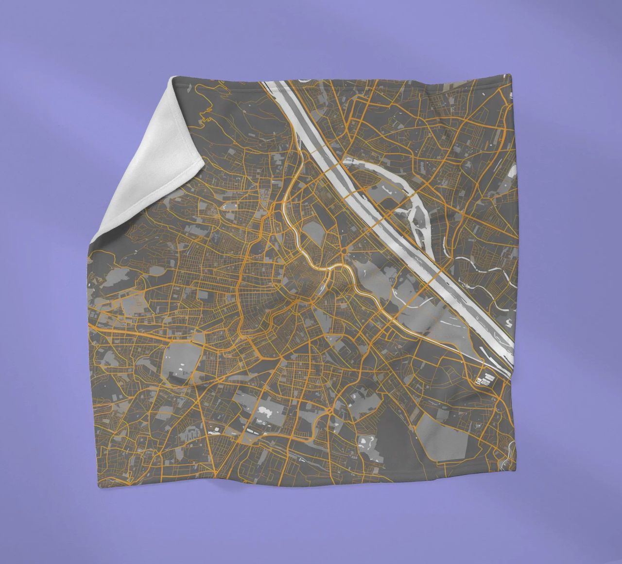 Stadtplan Wien Bauhaus Fleecedecke von Karraker