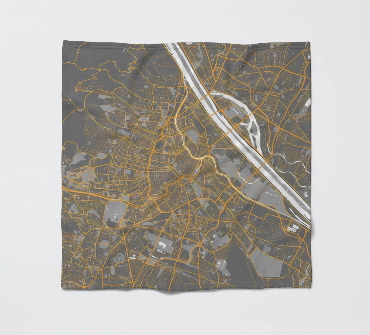 Stadtplan Wien Bauhaus Fleecedecke von Karraker