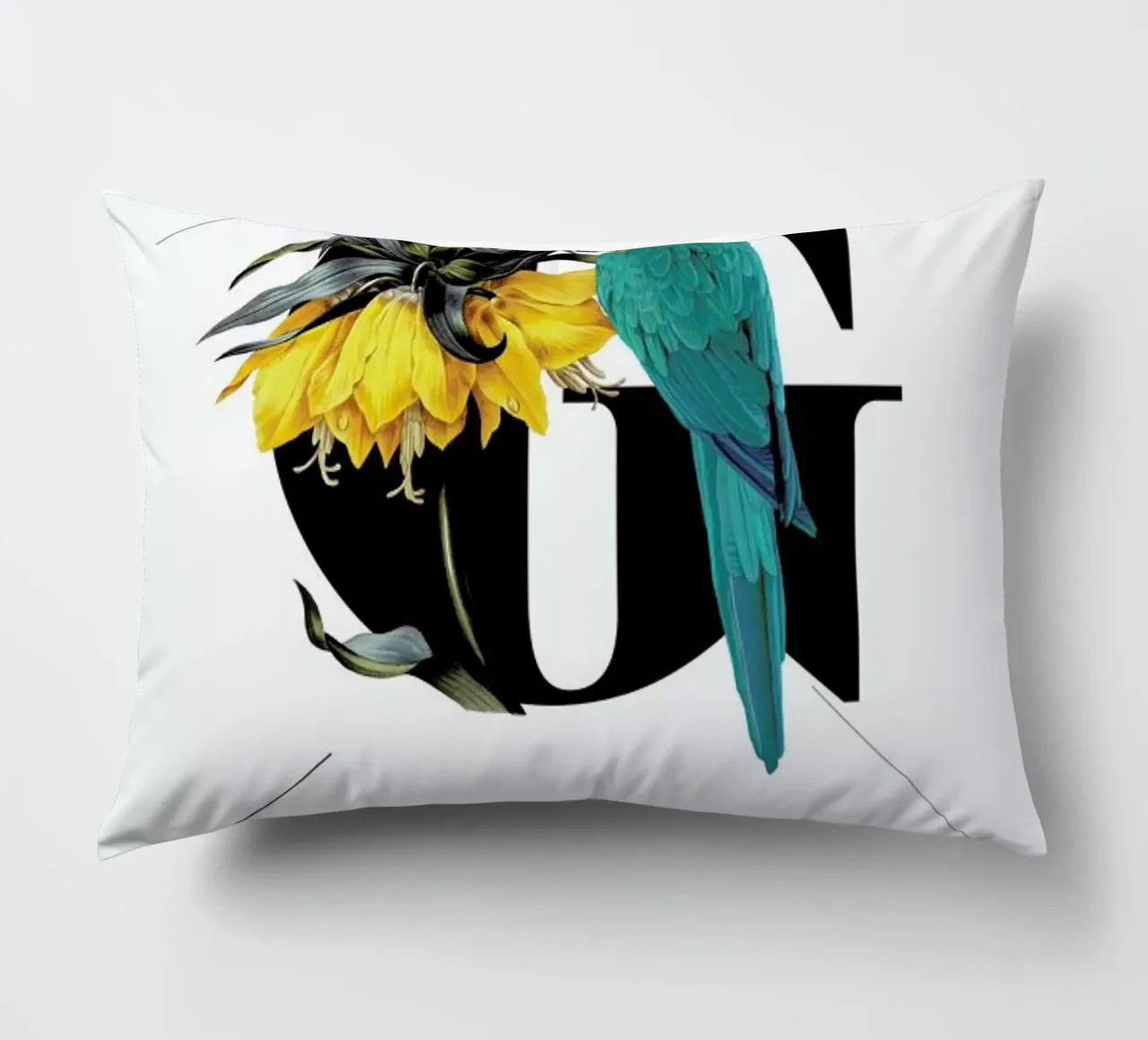 Botanical Alphabet - G decorative cushion by Froilein Juno