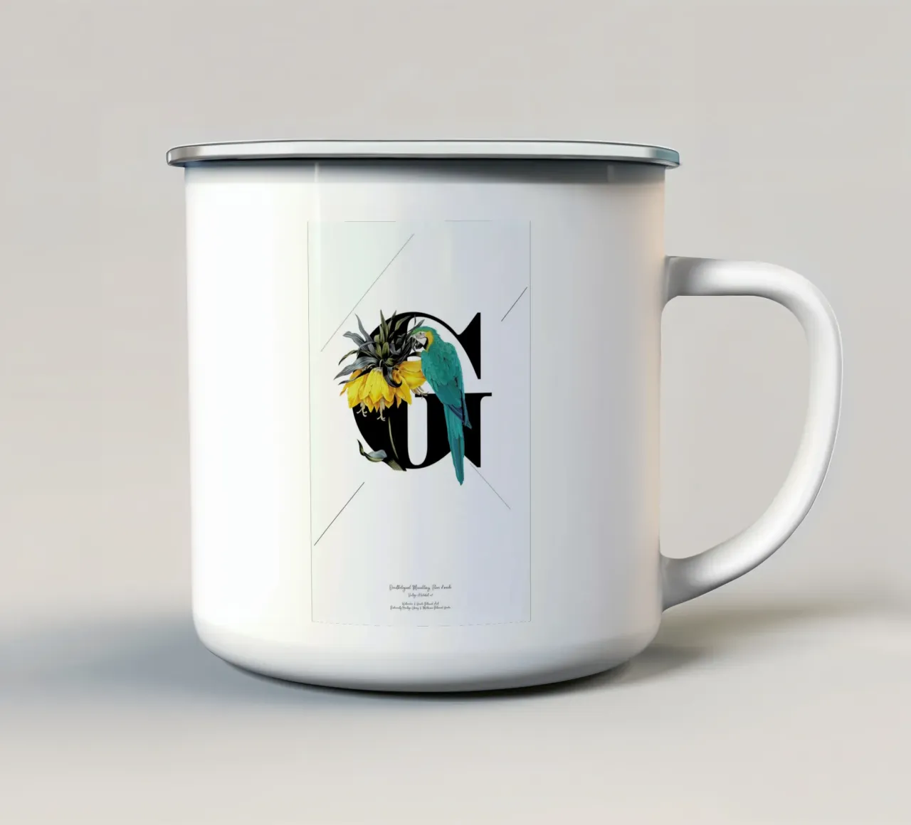 Botanical Alphabet - G tazza in smalto da Froilein Juno