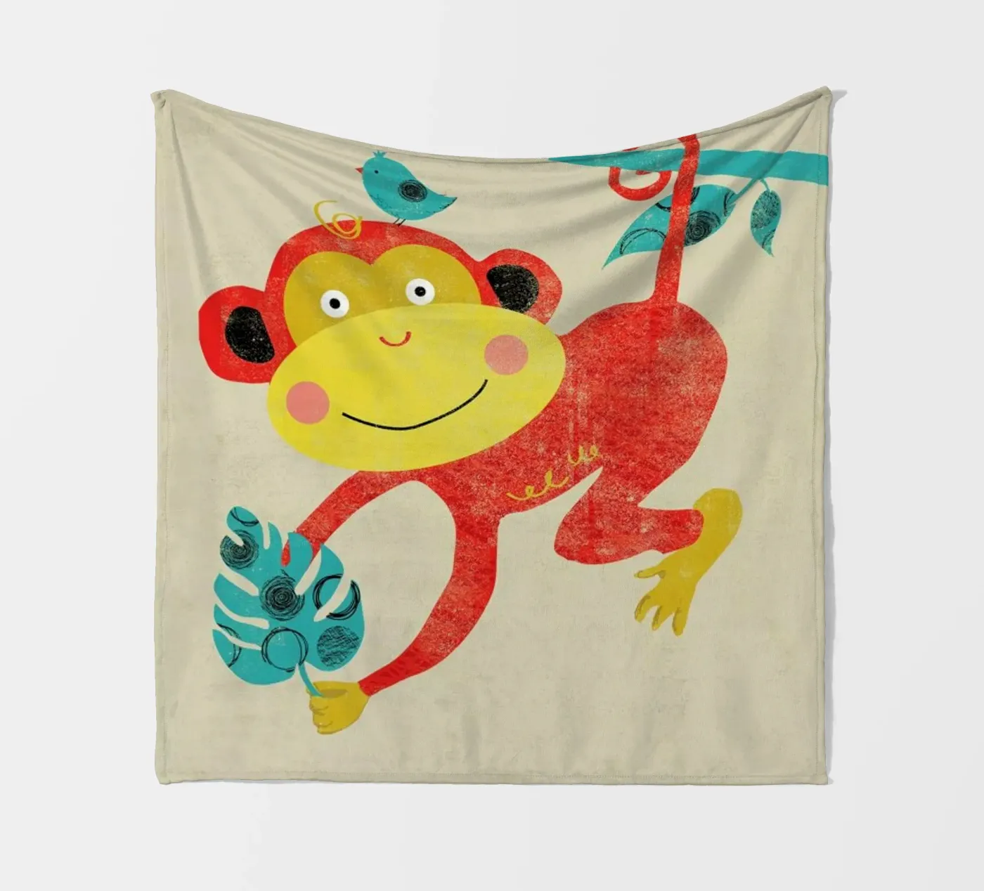 Monkey fleece blanket by Rocket68
