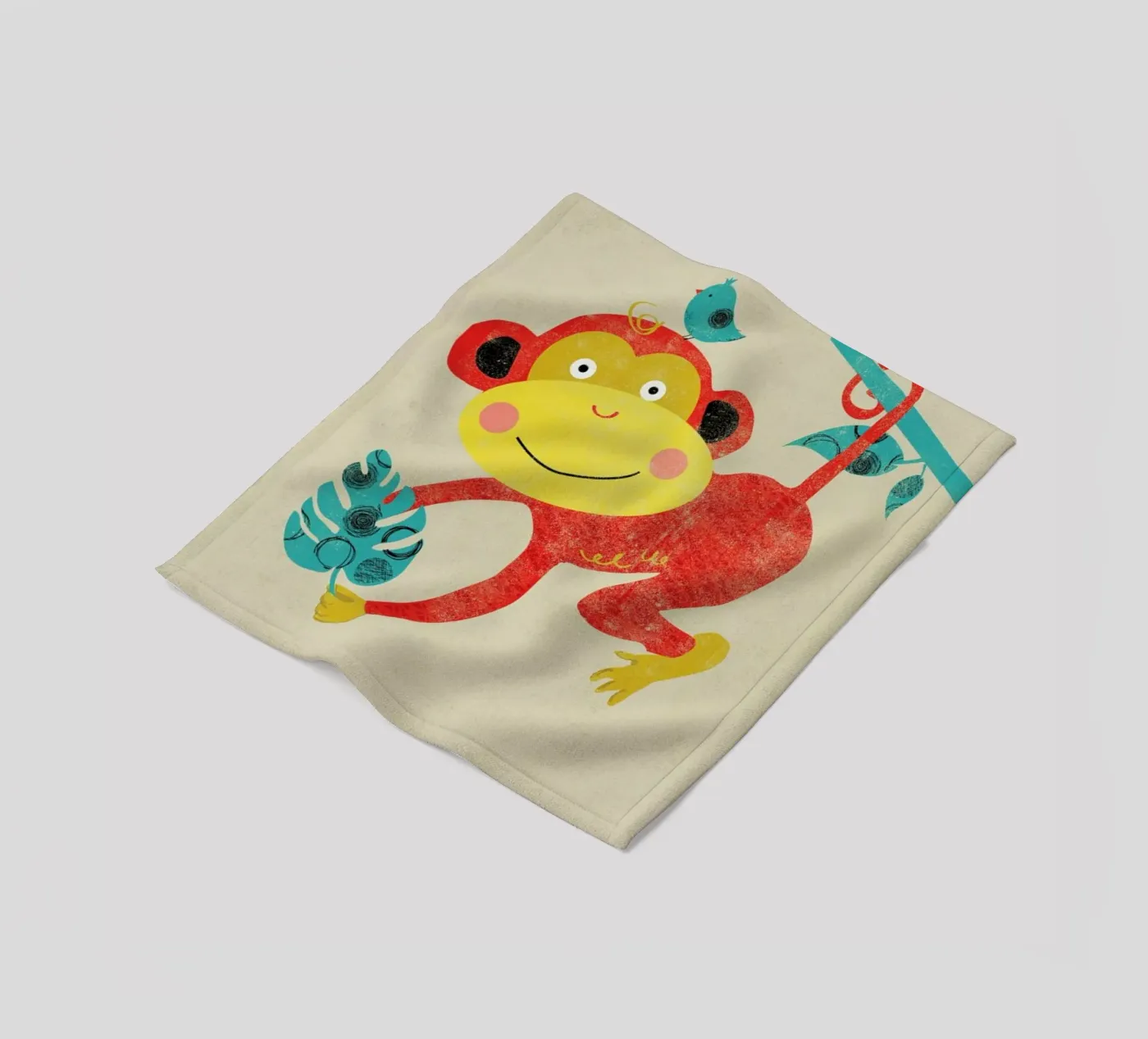 Monkey fleece blanket by Rocket68